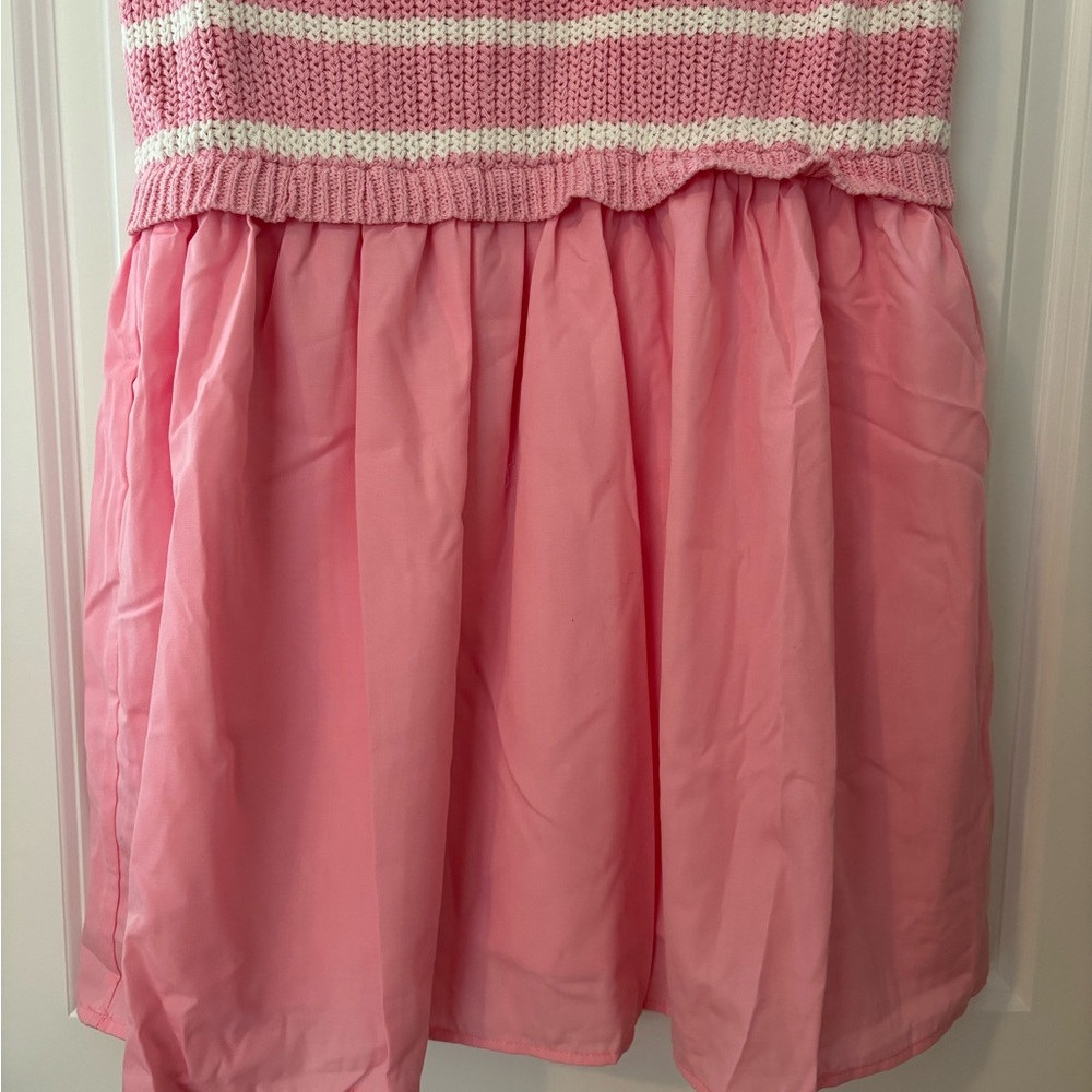 NWT Entro Pink and White Striped Dress - Picture 3 of 7